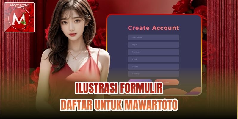 Ilustrasi formulir daftar untuk Mawartoto